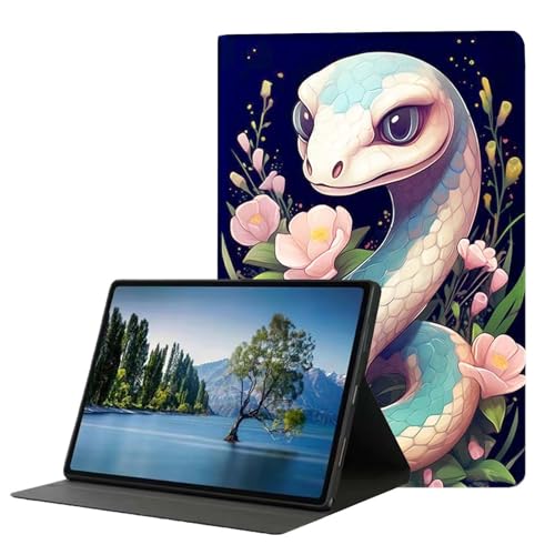 DHEEBFWE Schutzhülle für Samsung Galaxy Tab S5e 2019, 26,7 cm (10,5 Zoll) Modell SM-T720/T725, Premium-Leder-Folio-Ständer, automatische Wake-/Sleep-Funktion, mehrere Betrachtungsständer, Schlange und von DHEEBFWE