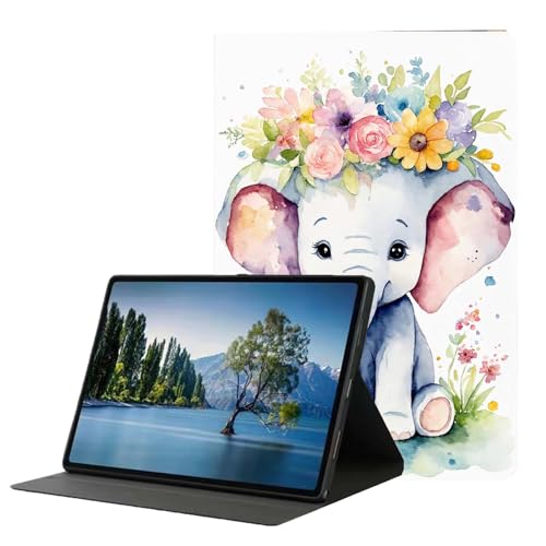 DHEEBFWE Schutzhülle für Samsung Galaxy Tab S9 Plus/S9 FE Plus 5G 12,4 Zoll 2023 Tablet-Hülle, Premium-Leder-Folio-Ständer, automatische Wake-/Sleep-Funktion, mehrere Betrachtungsständer, Baby-Elefant DHEEBFWE Schutzhülle für Samsung Galaxy Tab S9 Plus/S9 FE Plus 5G 12,4 Zoll 2023 Tablet-Hülle, Premium-Leder-Folio-Ständer, automatische Wake-/Sleep-Funktion, mehrere Betrachtungsständer, Baby-Elefant von DHEEBFWE