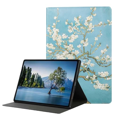 DHEEBFWE Schutzhülle für iPad 9. / 8. / 7. Generation 10,2 Zoll (2021/2020/2019), Premium-Leder-Folio-Ständer, automatischer Aufwach-/Schlafmodus, mehrere Betrachtungsständer, Mandelblüte, Vincent Van von DHEEBFWE
