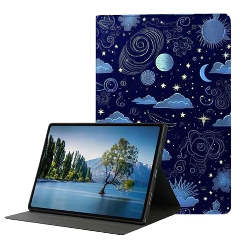 DHEEBFWE Schutzhülle für iPad 9. / 8. / 7. Generation 10,2 Zoll (2021/2020/2019), Premium-Leder-Folio-Ständer, automatischer Aufwach-/Schlafmodus, mehrere Betrachtungsständer, Nachthimmel-Nebel von DHEEBFWE