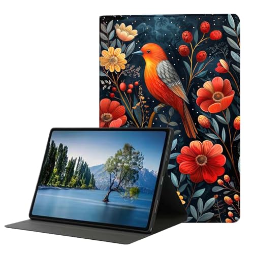 DHEEBFWE Schutzhülle für iPad 9.7 (2017/2018, Air 1/2, Pro 9.7) – PU-Lederhülle mit automatischer Wake/Sleep-Funktion, langlebige, stoßfeste harte Rückseite und verstellbare Betrachtungswinkel. Rote von DHEEBFWE
