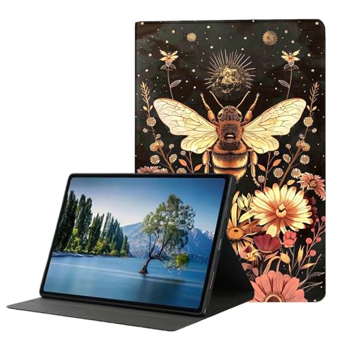 DHEEBFWE Schutzhülle für iPad Air 5. / 4. Generation, 27,7 cm (10,9 Zoll) 2022/2020, Premium-Leder-Folio-Ständer, automatische Wake/Sleep-Funktion, mehrere Betrachtungsständer, Bienen von DHEEBFWE
