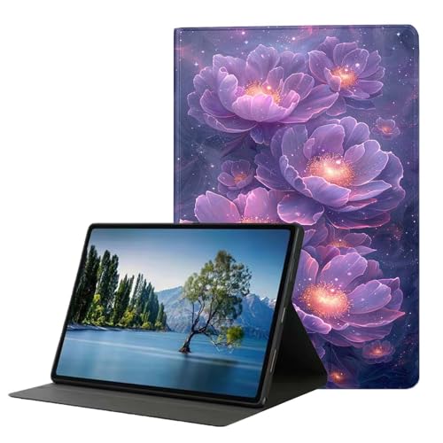 DHEEBFWE Schutzhülle für iPad Pro 1./2./3./4. Generation, 27,9 cm (11 Zoll), 2018/2020/2021/2022, Premium-Leder-Folio-Ständer, automatische Wake/Sleep-Funktion, mehrere Betrachtungsständer, Lotus von DHEEBFWE