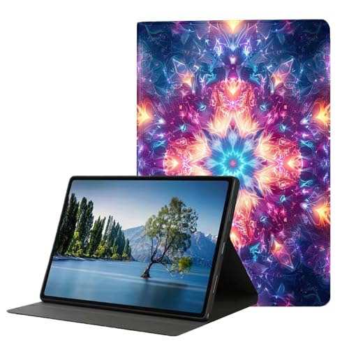 DHEEBFWE Schutzhülle für iPad der 10. Generation 2022, 27,7 cm (10,9 Zoll), Premium-Leder-Folio-Ständer, automatische Wake/Sleep-Funktion, mehrere Betrachtungsständer, Blumen-Mandala von DHEEBFWE