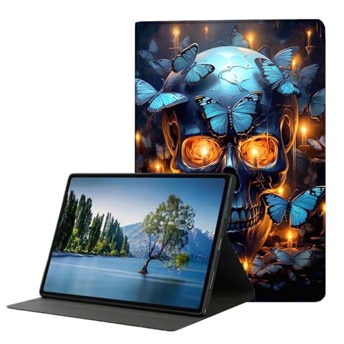 DHEEBFWE Schutzhülle für iPad der 10. Generation 2022, 27,7 cm (10,9 Zoll), Premium-Leder-Folio-Ständer, automatischer Aufwach-/Schlafmodus, mehrere Betrachtungsständer, blauer von DHEEBFWE