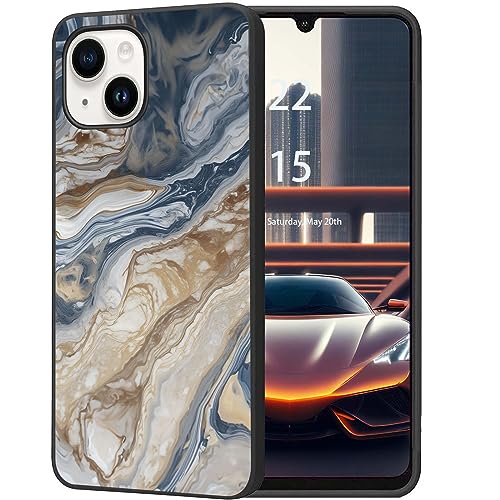 DHEEBFWE Schutzhülle für iPhone 13 2021, dünne, weiche, mattierte TPU-Hülle, Stoßdämpfung, kratzfest, langlebig, Schutzhülle für iPhone 13 15,5 cm (6,1 Zoll) (2021), Marmor-Design von DHEEBFWE