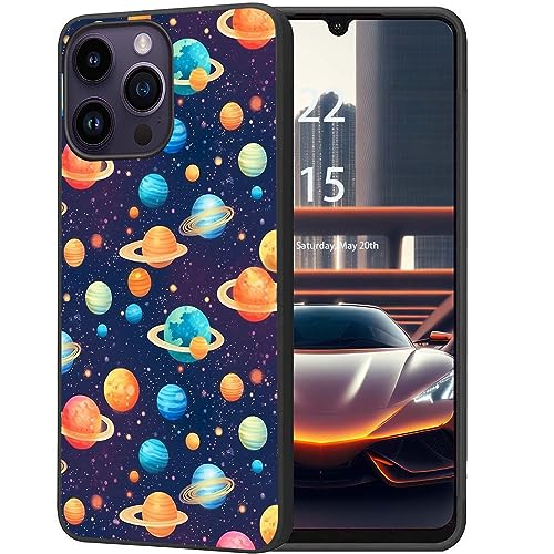 DHEEBFWE Schutzhülle für iPhone 13 Pro Max 2021, dünne, weiche, mattierte TPU-Hülle, Stoßdämpfung, kratzfest, langlebig, Schutzhülle für iPhone 13 Pro Max 6,7 Zoll (2021), Universum Planet Design von DHEEBFWE