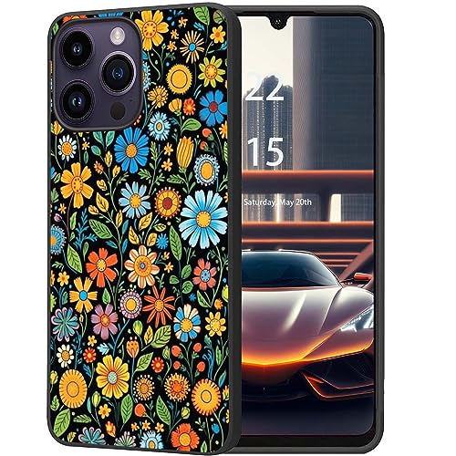 DHEEBFWE Schutzhülle für iPhone 14 Pro Max 2022, dünne, weiche, mattierte TPU-Hülle, Stoßdämpfung, kratzfest, langlebig, Schutzhülle für iPhone 14 Pro Max 6,7 Zoll (2022), Gartenblumen-Design von DHEEBFWE