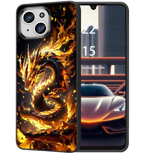 DHEEBFWE Schutzhülle für iPhone 15, dünn, mattiert, TPU, weich, stoßdämpfend, kratzfest, langlebig, Schutzhülle für iPhone 15, Feuerdrache DHEEBFWE Schutzhülle für iPhone 15, dünn, mattiert, TPU, weich, stoßdämpfend, kratzfest, langlebig, Schutzhülle für iPhone 15, Feuerdrache von DHEEBFWE