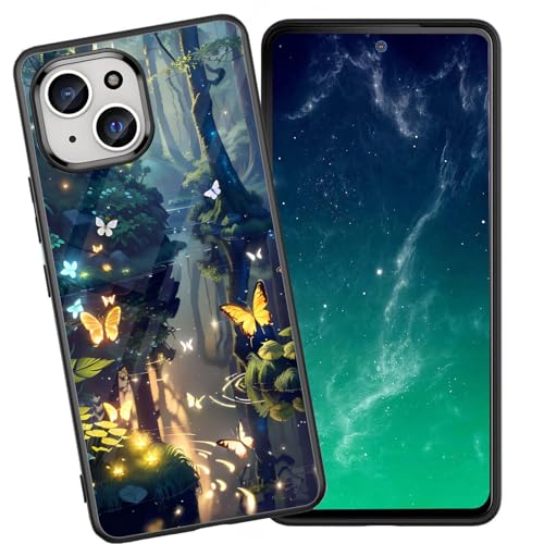 DHEEBFWE Schutzhülle für iPhone 15 Plus, stoßfest, kratzfest, weiches Silikon, mit organischer Glas-Rückseite, langlebige Schutzhülle für iPhone 15 Plus 17,7 cm (6,7 Zoll) (2023 von DHEEBFWE