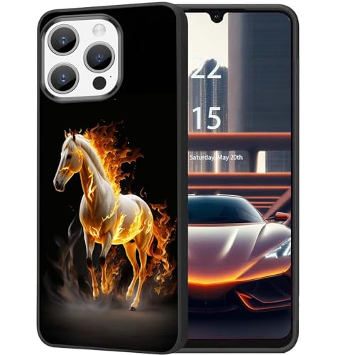 DHEEBFWE Schutzhülle für iPhone 15 Pro Max, dünne, weiche, mattierte TPU-Hülle, stoßdämpfend, kratzfest, langlebig, Schutzhülle für iPhone 15 Pro Max, Feuerpferd DHEEBFWE Schutzhülle für iPhone 15 Pro Max, dünne, weiche, mattierte TPU-Hülle, stoßdämpfend, kratzfest, langlebig, Schutzhülle für iPhone 15 Pro Max, Feuerpferd von DHEEBFWE