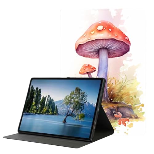 DHEEBFWE Tablet-Hülle für Samsung Galaxy Tab A8 10,5 Zoll 2022 (SM-X200/X205/X207), Premium-Leder-Folio-Ständer, automatische Wake-/Sleep-Funktion, mehrere Betrachtungsständer, Aquarell-Pilz von DHEEBFWE