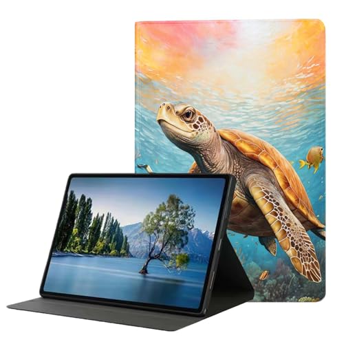 DHEEBFWE Tablet-Hülle für Samsung Galaxy Tab A9 21,6 cm (8,7 Zoll) 2023 (SM-X110/X115/X117), Premium-Leder-Folio-Ständer, automatische Wake-/Sleep-Funktion, mehrere Betrachtungsständer von DHEEBFWE