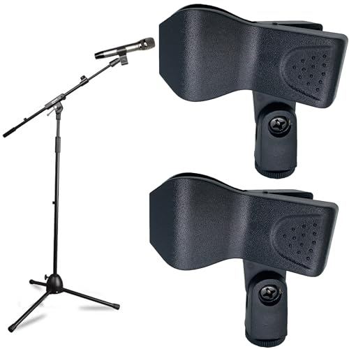 DHER 2 Stück Mikrofonständer Clip, Universal Mikrofon klemme Mikrofonhalter Klammer Universeller Mikrofonclip Mikrofonclip für kabelloses und Handmikrofon Live-Übertragungsständer Mikrofonclip DHER 2 Stück Mikrofonständer Clip, Universal Mikrofon klemme Mikrofonhalter Klammer Universeller Mikrofonclip Mikrofonclip für kabelloses und Handmikrofon Live-Übertragungsständer Mikrofonclip von DHER