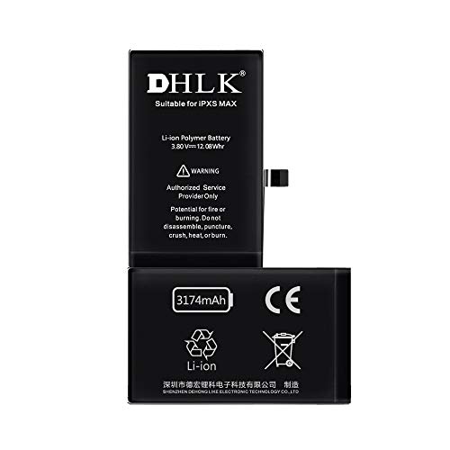 DHLK® Akku Batterie Ersatz kompatibel mit iPhone XS MAX - Optimale Leistung, verlängerte Lebensdauer/Kapazität 3174 mAh [2 Jahre Garantie] von DHLK