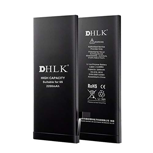 DHLK® Akku Batterie Ersatz mit höher Kapazität kompatibel mit iPhone 6S - Optimale Leistung, verlängerte Lebensdauer/Kapazität 2220 mAh [2 Jahre Garantie] von DHLK