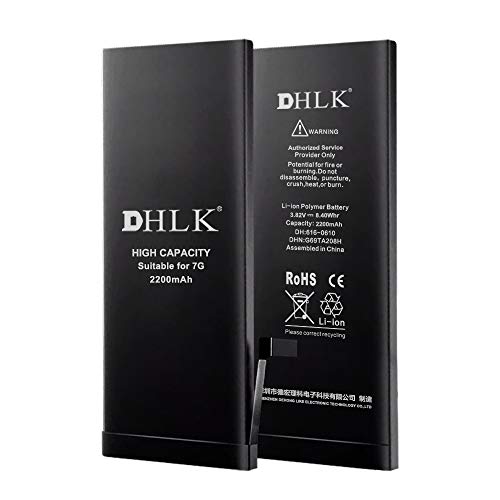 DHLK® Akku Batterie Ersatz mit höher Kapazität kompatibel mit iPhone 7 - Optimale Leistung, verlängerte Lebensdauer/Kapazität 2220 mAh [2 Jahre Garantie] von DHLK