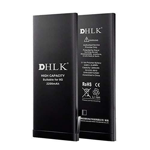 DHLK® Akku Batterie Ersatz mit höher Kapazität kompatibel mit iPhone 8 - Optimale Leistung, verlängerte Lebensdauer/Kapazität 2220 mAh [2 Jahre Garantie] von DHLK