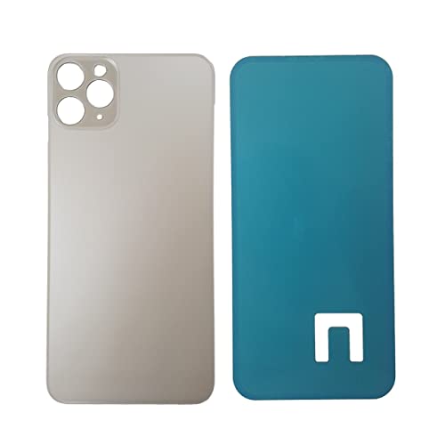 DHLK® Backcover Glas Rückseite Gehäuse kompatibel mit iPhone 11 Pro Max - Back Glass Big Hole (Weiß) von DHLK