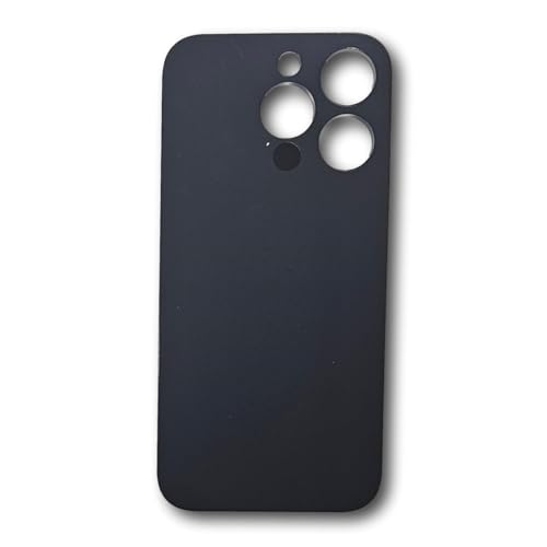 DHLK® Backcover Glas Rückseite Gehäuse kompatibel mit iPhone 14 Pro - Back Glass Big Hole (Schwarz) von DHLK