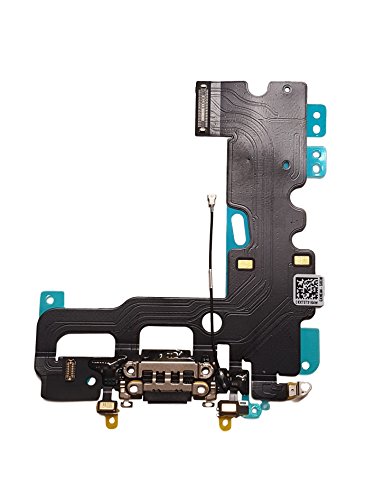 DHLK® Ladebuchse Dock Connector kompatibel mit iPhone 7 - Dock ConnectorFlex, Dunkelgrau (A1660, A1778, A1779) von DHLK