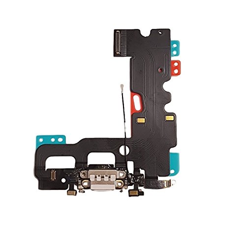 DHLK® Ladebuchse Dock Connector kompatibel mit iPhone 7 - Dock ConnectorFlex, Weiß (A1660, A1778, A1779) von DHLK