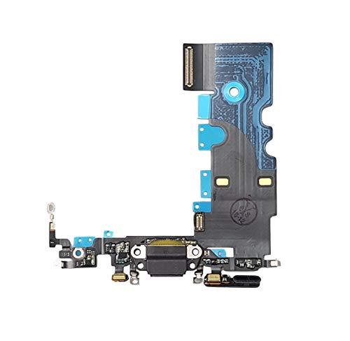 DHLK® Ladebuchse Dock Connector kompatibel mit iPhone 8 - Dock ConnectorFlex, Schwarz (A1863, A1905, A1906) von DHLK