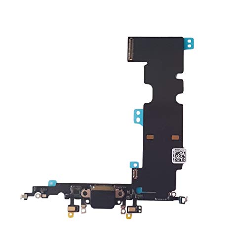 DHLK® Ladebuchse Dock Connector kompatibel mit iPhone 8 Plus - Dock ConnectorFlex, Schwarz (A1864, A1897, A1898) von DHLK
