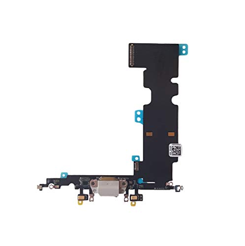 DHLK® Ladebuchse Dock Connector kompatibel mit iPhone 8 Plus - Dock ConnectorFlex, Weiß (A1864, A1897, A1898) von DHLK