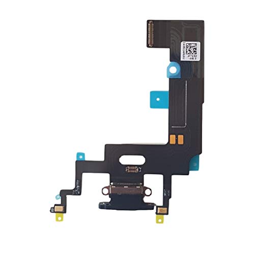 DHLK® Ladebuchse Dock Connector kompatibel mit iPhone XR - Dock ConnectorFlex, Schwarz (A1984, A2105, A2106, A2108) von DHLK