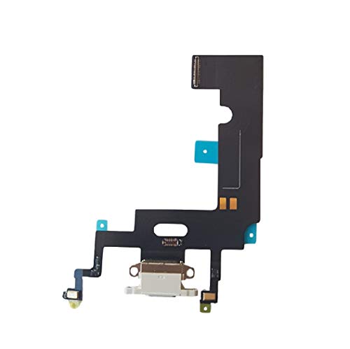 DHLK® Ladebuchse Dock Connector kompatibel mit iPhone XR - Dock ConnectorFlex, Weiß (A1984, A2105, A2106, A2108) von DHLK