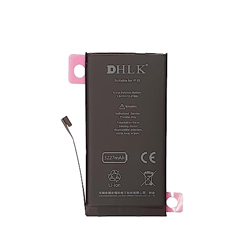 DHLK® TI Line Akku Batterie Ersatz kompatibel mit iPhone 13 (A2482, A2631, A2635, A2634) - Kapazität 3227 mAh von DHLK