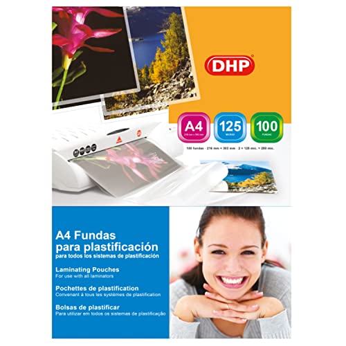 DHP Laminierhüllen, A4, selbstklebend, 125 Mikron, glänzend, Box mit 100 Stück DHP Laminierhüllen, A4, selbstklebend, 125 Mikron, glänzend, Box mit 100 Stück von DHP