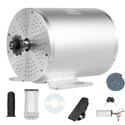 Brushless Motor, 3000W Elektromotor 230V Regelbar mit Drosselklappe, 48-72V IP33 Elektromotor mit Verbessertem Drehzahlregler, 6000rpm DC Motor für Go Karts, E-Bikes, Motorräder, Roller Brushless Motor, 3000W Elektromotor 230V Regelbar mit Drosselklappe, 48-72V IP33 Elektromotor mit Verbessertem Drehzahlregler, 6000rpm DC Motor für Go Karts, E-Bikes, Motorräder, Roller von DHQCQL