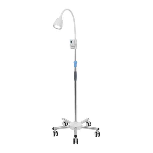 Medizinische Untersuchung Lichtlampe, Dimmbare Höhe & 360 Rotation Led Lichtlampe, Mobile Tageslichtlampe Stehlampe für Ambulanzen, Gynäkologie, Stomatologie (21W) von DHQCQL