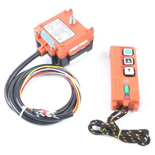 Seilwinden Funkfernbedienung, Fernsteuerung mit Empfänger, IP65 4-Wege-Sender Empfänger, Mini Elektrische Hoist Winde Kran Fernbedienung für RC-Hobby-Autos, DIY Zubehör, Fahrzeuge, bis 100m Seilwinden Funkfernbedienung, Fernsteuerung mit Empfänger, IP65 4-Wege-Sender Empfänger, Mini Elektrische Hoist Winde Kran Fernbedienung für RC-Hobby-Autos, DIY Zubehör, Fahrzeuge, bis 100m von DHQCQL
