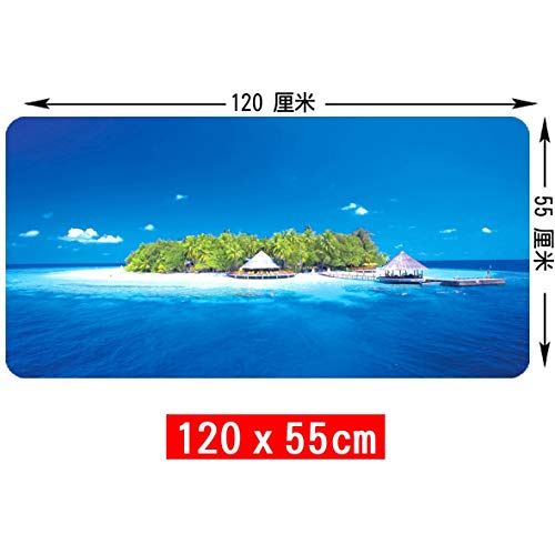 Erweiterte mauspad gummi material großformat gaming schreibtisch matten 1200x550mm rutschfeste schreibtisch pad für pc büro tastatur matten h von DHSBD