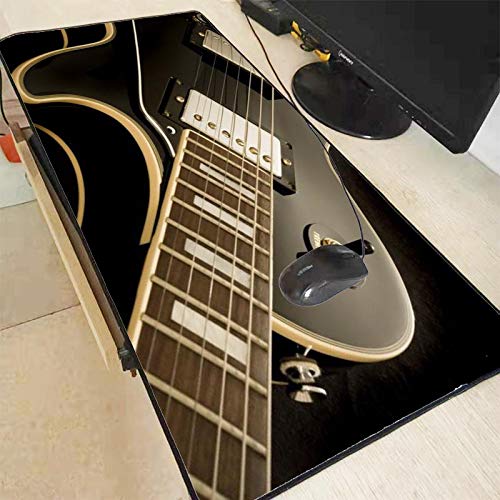 Mauspad Large Gitarren Musik Muster Mauspad Schreibtisch Laptop Gummi Große Mauspad Büro Gamer Soft Lock Edge Gaming Mauspad 400X900X3 Mm von DHSBD