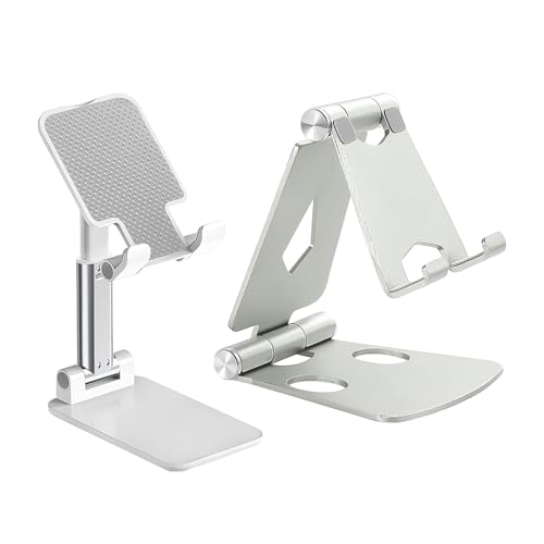 DHSBGWSX 2-teilige Klapphalterung, tragbare Halterung, Halterung aus Aluminiumlegierung, Tischhalterung, Handyhalterung, Tablet-Computerhalterung von DHSBGWSX