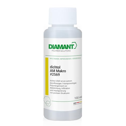 DIAMANT Polymer, dichtol AM Makro 100ml - Versiegeln, Imprägnieren, Glätten und Veredeln von 3D-gedruckten Objekten | für große Poren bis 0,5mm | 3D-Druck Imprägnierung | Metallimprägnierung von DIAMANT Polymer