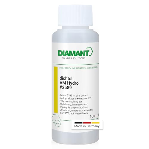 DIAMANT dichtol AM Hydro 100ml – Wasserbasierte Versiegelung für 3D-Druck | Gas- & wasserdicht | Lösungsmittelfrei | Für PLA, ABS, FDM & SLS Druckteile | Imprägnierung additive Fertigung von DIAMANT Polymer