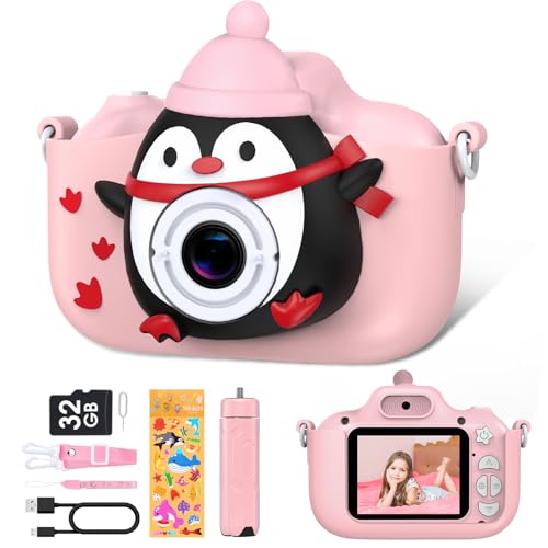 Kinderkamera, Kinder Kamera 1080P HD Fotoapparat Kinder 2,0 Zoll Bildschirm, Digitalkamera Kinder mit 32GB Karte Selfie Kamera Kinder für 3-12 Jahre Jungen und Mädchen Weihnachten Spielzeug von DIAMOOKY