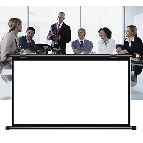 DIBAKO Manuell Projektionsleinwand Beamer Leinwand, 40 Zoll HD Heimkino Rolloleinwand, 3D 4K Präsentationswand Für Hause Büro Schule, Deckenmontage (Color : 40", Size : 4:3) von DIBAKO