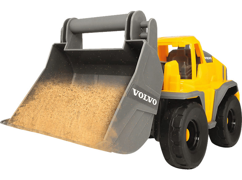 DICKIE-TOYS Volvo On-site Loader, Spielzeug-Radlader mit Freilauf, Länge: 26 cm Spielzeugauto Gelb/Grau von DICKIE-TOYS