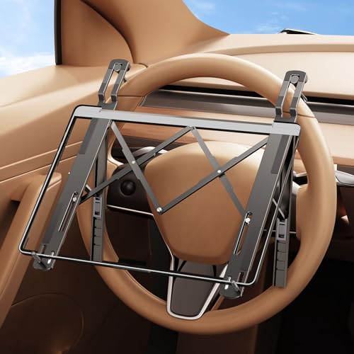 DICMKY Auto Laptop Halterung Lenkrad Tablett Halter Höhenverstellbar Auto Schreibtisch für Laptop Computer Tablet Faltbarer Tragbarer Schoß Laptop Ständer für Auto Fahrzeug Workstation Zubehör DICMKY Auto Laptop Halterung Lenkrad Tablett Halter Höhenverstellbar Auto Schreibtisch für Laptop Computer Tablet Faltbarer Tragbarer Schoß Laptop Ständer für Auto Fahrzeug Workstation Zubehör von DICMKY