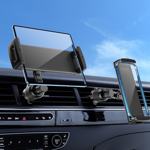 DICMKY Long Arm Car Phone Mount für Samsung Galaxy Z Fold 6 5 4 3 - Tablet Halterung für Auto Air Vent Handsfree, 360° drehbar Fit für iPad mini 6 iPad Pro iPad Air Pixel Fold und mehr 4-12.9“ Gerät von DICMKY