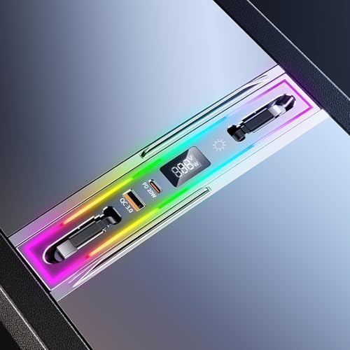 DICMKY Tesla USB-Hub für Modell 3 Highland 2024–2025 & Model Y Juniper mit RGB-Licht, 4-Port-Dockingstation, Tesla-Geschenke, Herren, Tesla-Handy-Ladegerät, Lade-Hub, Mittelkonsole, Organizer, Zubehör DICMKY Tesla USB-Hub für Modell 3 Highland 2024–2025 & Model Y Juniper mit RGB-Licht, 4-Port-Dockingstation, Tesla-Geschenke, Herren, Tesla-Handy-Ladegerät, Lade-Hub, Mittelkonsole, Organizer, Zubehör von DICMKY