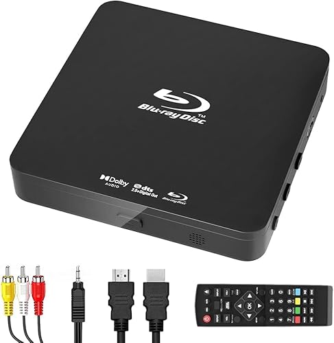 Full HD 1080P Blu Ray Disc Player mit Dolby Audio, Alle DVDs und Region B 2 Blu-Ray Filme Spielen, Unterstützung für Max 128G USB-Flash-Laufwerk + HDMI/AV-Ausgang + Eingebautes PAL/NTSC mit Kabeln Full HD 1080P Blu Ray Disc Player mit Dolby Audio, Alle DVDs und Region B 2 Blu-Ray Filme Spielen, Unterstützung für Max 128G USB-Flash-Laufwerk + HDMI/AV-Ausgang + Eingebautes PAL/NTSC mit Kabeln von DIDAR