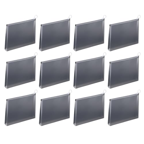 12 transparente PVC-Dokumententaschen mit Reißverschlüssen, Dokumententaschen-Set für Büro und Reisen, mit wasserabweisenden Designs 12 transparente PVC-Dokumententaschen mit Reißverschlüssen, Dokumententaschen-Set für Büro und Reisen, mit wasserabweisenden Designs von DIDILLX