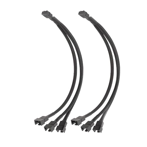 DIDILLX 4-poliges PWMs Lüfter-Splitterkabel, 24,9 cm, PC-Lüfter-Splitter, 1 auf 3/2/1 Konverter, PC-Lüfterverlängerungskabel DIDILLX 4-poliges PWMs Lüfter-Splitterkabel, 24,9 cm, PC-Lüfter-Splitter, 1 auf 3/2/1 Konverter, PC-Lüfterverlängerungskabel von DIDILLX